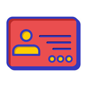 Icône service design de cartes de visite